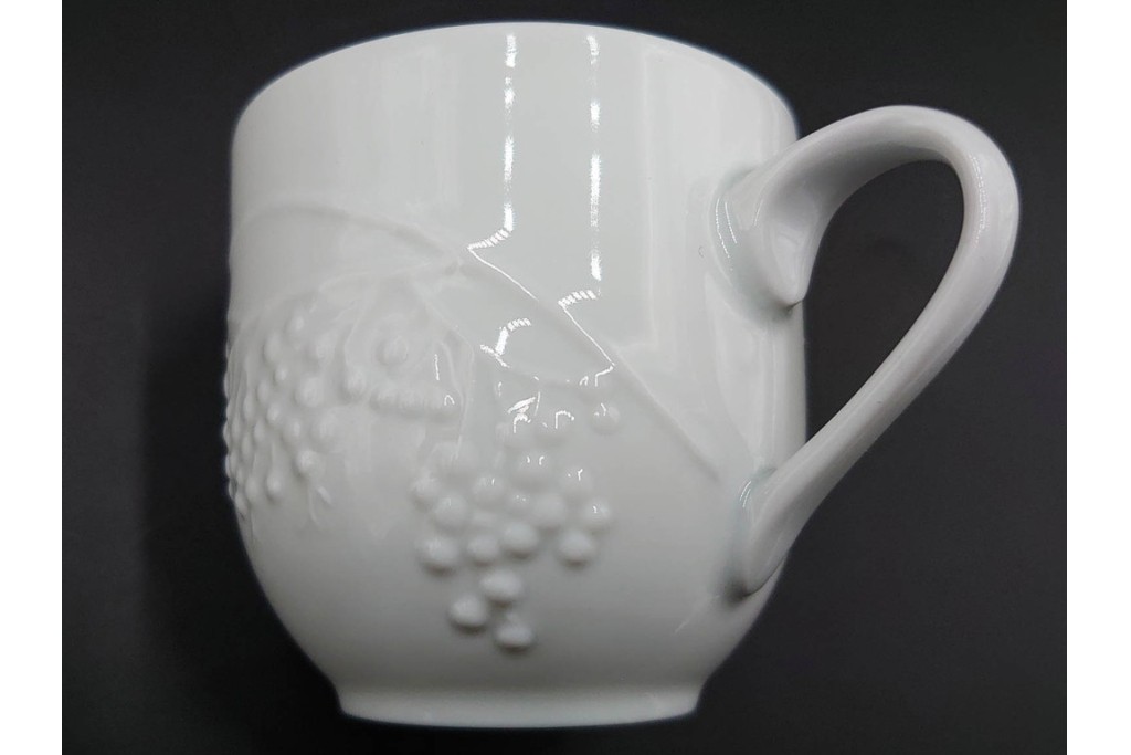 フランス　LIMOGES(リモージュ)　Philippe Deshoulieres(フィリップ デズリエ)　上質な白磁のコーヒーカップ&ソーサー6客セット　(R-085298)