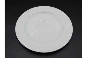 フランス　LIMOGES(リモージュ)　Philippe Deshoulieres(フィリップ デズリエ)　上質な白磁のコーヒーカップ&ソーサー6客セット　(R-085298)