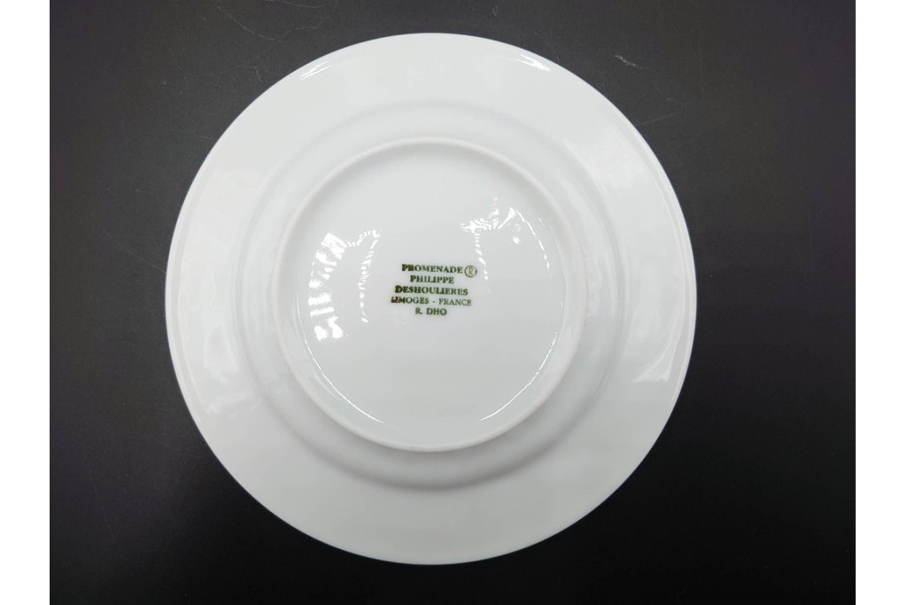 フランス　LIMOGES(リモージュ)　Philippe Deshoulieres(フィリップ デズリエ)　上質な白磁のコーヒーカップ&ソーサー6客セット　(R-085298)