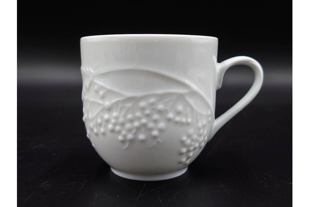 フランス　LIMOGES(リモージュ)　Philippe Deshoulieres(フィリップ デズリエ)　上質な白磁のコーヒーカップ&ソーサー6客セット　(R-085298)