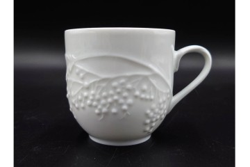 フランス　LIMOGES(リモージュ)　Philippe Deshoulieres(フィリップ デズリエ)　上質な白磁のコーヒーカップ&ソーサー6客セット　(R-085298)