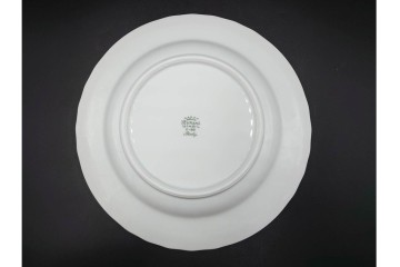 イタリア　Richard Ginori(リチャードジノリ)　ベッキオホワイト 約23cm　白磁のレリーフが上品なスーププレート6枚セット　(R-085299)