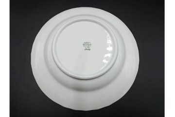 イタリア　Richard Ginori(リチャードジノリ)　ベッキオホワイト 約23cm　白磁のレリーフが上品なスーププレート6枚セット　(R-085299)