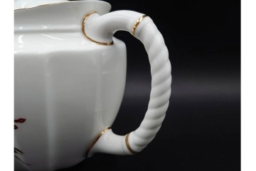 イギリス　ROYAL CROWN DERBY(ロイヤルクラウンダービー)　ポジー　花束文様が愛らしいティーポット・シュガーポット・クリーマーセット　(R-085301)