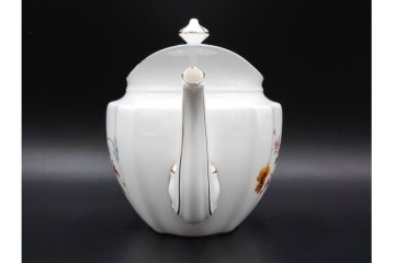 イギリス　ROYAL CROWN DERBY(ロイヤルクラウンダービー)　ポジー　花束文様が愛らしいティーポット・シュガーポット・クリーマーセット　(R-085301)