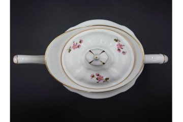 イギリス　ROYAL CROWN DERBY(ロイヤルクラウンダービー)　ポジー　花束文様が愛らしいティーポット・シュガーポット・クリーマーセット　(R-085301)