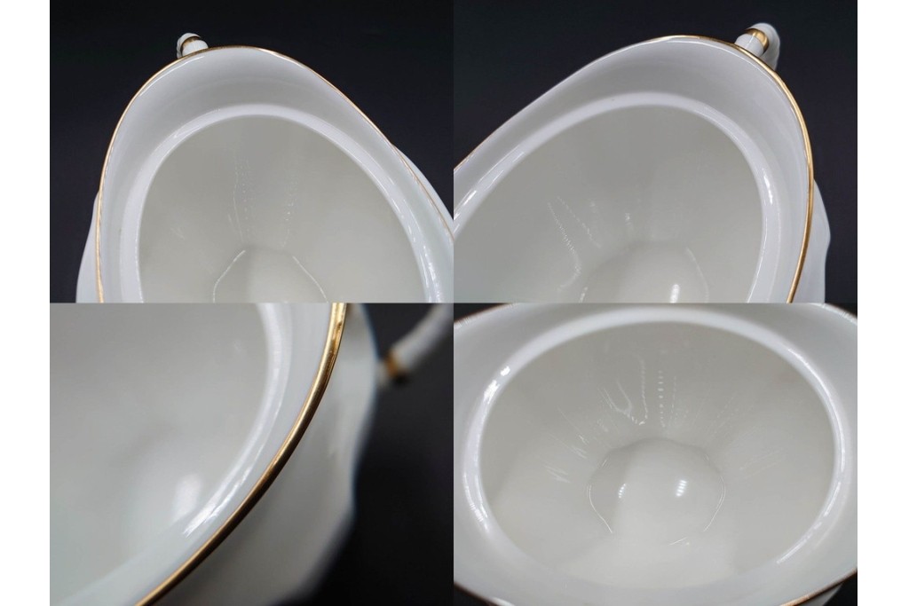 イギリス　ROYAL CROWN DERBY(ロイヤルクラウンダービー)　ポジー　花束文様が愛らしいティーポット・シュガーポット・クリーマーセット　(R-085301)