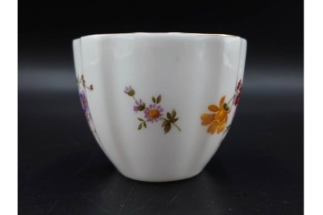 イギリス　ROYAL CROWN DERBY(ロイヤルクラウンダービー)　ポジー　花束文様が愛らしいトリオ2客セット　(R-085302)