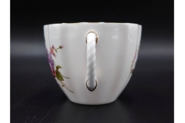 イギリス　ROYAL CROWN DERBY(ロイヤルクラウンダービー)　ポジー　花束文様が愛らしいトリオ2客セット　(R-085302)