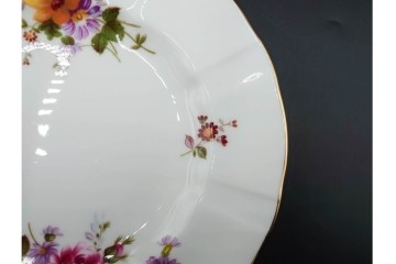 イギリス　ROYAL CROWN DERBY(ロイヤルクラウンダービー)　ポジー　花束文様が愛らしいトリオ2客セット　(R-085302)