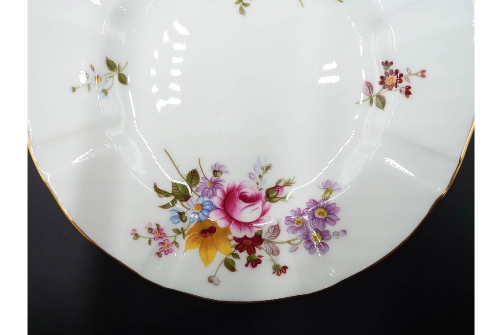 イギリス　ROYAL CROWN DERBY(ロイヤルクラウンダービー)　ポジー　花束文様が愛らしいトリオ2客セット　(R-085302)