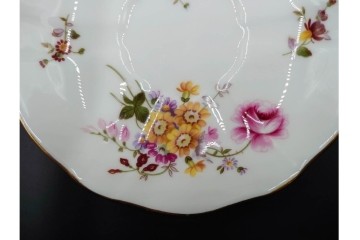 イギリス　ROYAL CROWN DERBY(ロイヤルクラウンダービー)　ポジー　花束文様が愛らしいトリオ2客セット　(R-085302)