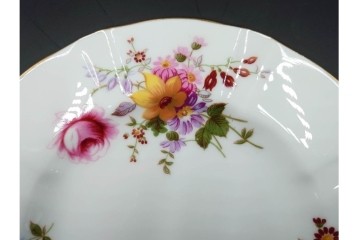 イギリス　ROYAL CROWN DERBY(ロイヤルクラウンダービー)　ポジー　花束文様が愛らしいトリオ2客セット　(R-085302)