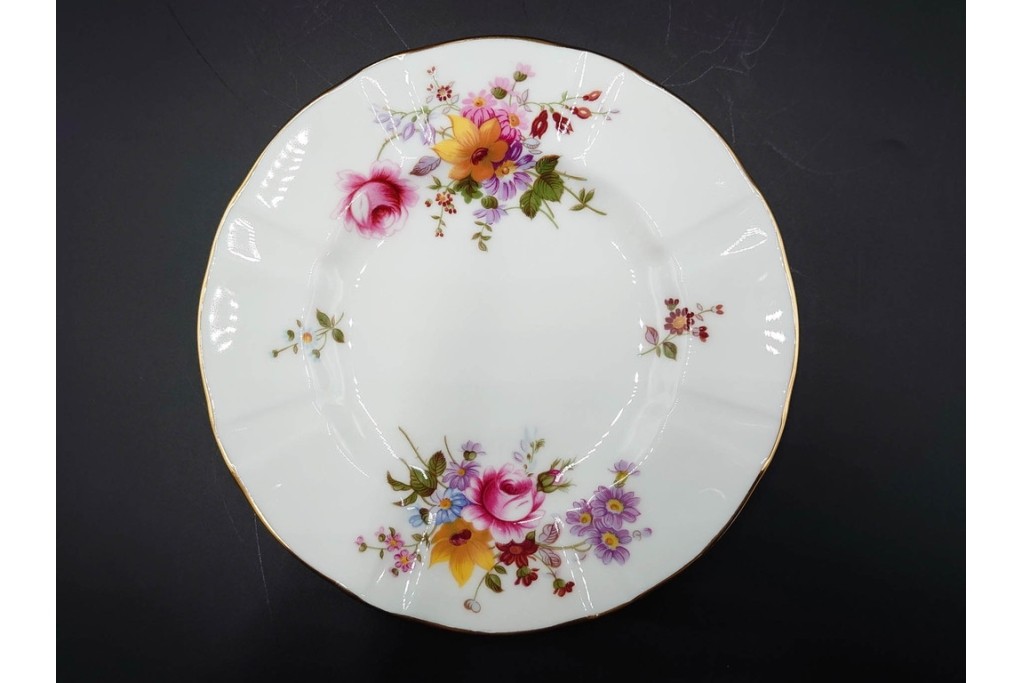 イギリス　ROYAL CROWN DERBY(ロイヤルクラウンダービー)　ポジー　花束文様が愛らしいトリオ2客セット　(R-085302)