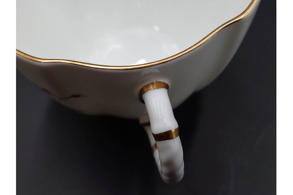 イギリス　ROYAL CROWN DERBY(ロイヤルクラウンダービー)　ポジー　花束文様が愛らしいトリオ5客セット　(R-085303)