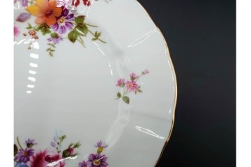 イギリス　ROYAL CROWN DERBY(ロイヤルクラウンダービー)　ポジー　花束文様が愛らしいトリオ5客セット　(R-085303)