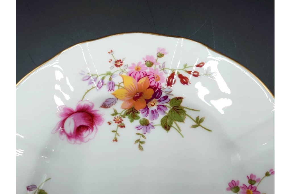 イギリス　ROYAL CROWN DERBY(ロイヤルクラウンダービー)　ポジー　花束文様が愛らしいトリオ5客セット　(R-085303)