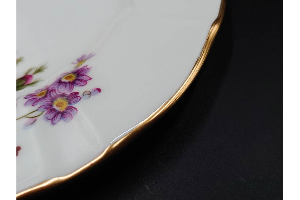 イギリス　ROYAL CROWN DERBY(ロイヤルクラウンダービー)　ポジー　花束文様が愛らしいトリオ5客セット　(R-085303)