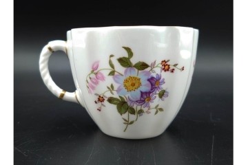 イギリス　ROYAL CROWN DERBY(ロイヤルクラウンダービー)　ポジー　花束文様が愛らしいトリオ5客セット　(R-085303)