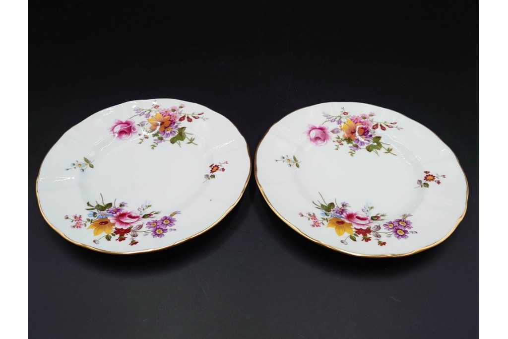 イギリス　ROYAL CROWN DERBY(ロイヤルクラウンダービー)　ポジー　花束文様が愛らしいトリオ5客セット　(R-085303)