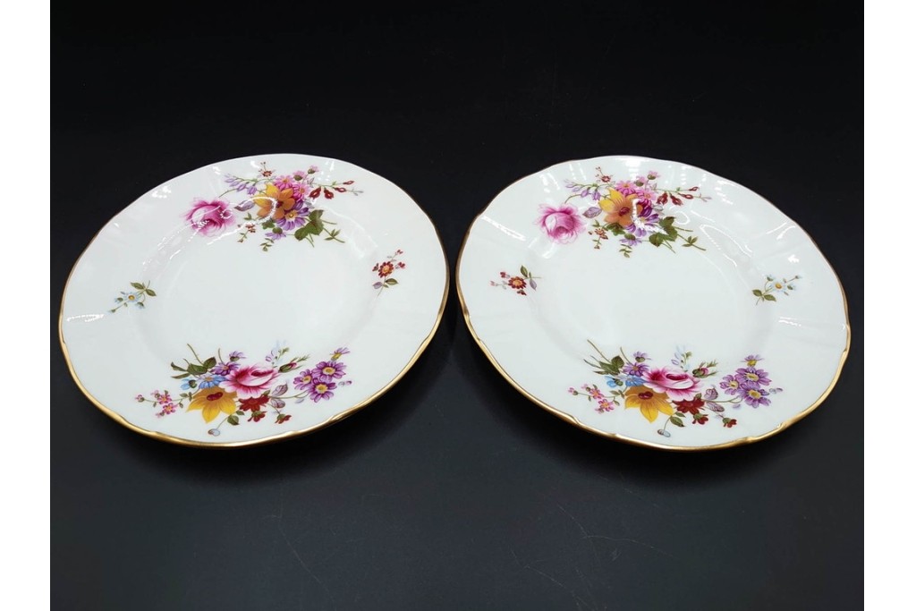 イギリス　ROYAL CROWN DERBY(ロイヤルクラウンダービー)　ポジー　花束文様が愛らしいトリオ5客セット　(R-085303)