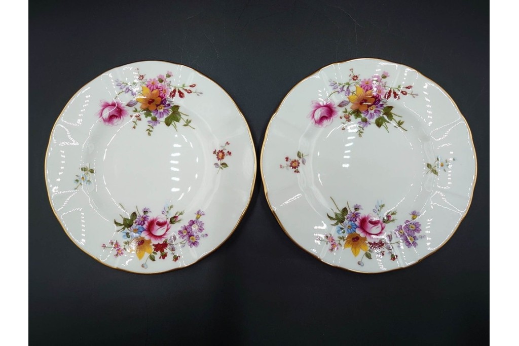 イギリス　ROYAL CROWN DERBY(ロイヤルクラウンダービー)　ポジー　花束文様が愛らしいトリオ5客セット　(R-085303)