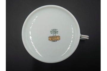 イタリア　Richard Ginori(リチャードジノリ)　インペロジュリエッタ　ピンクリボンと小花柄が可憐なトリオ4客セット　(R-085304)