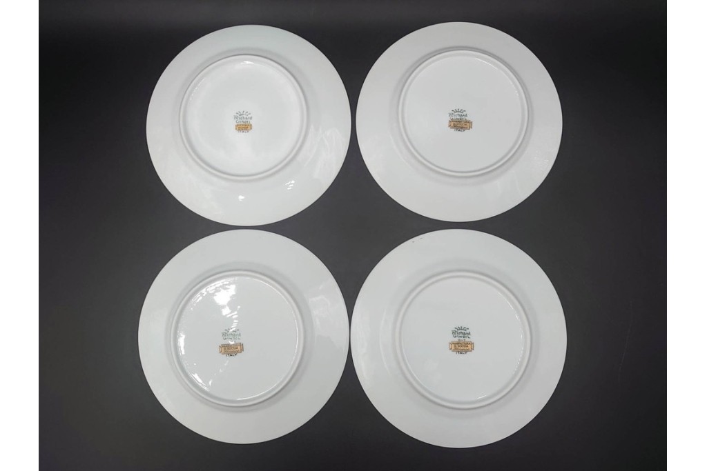 イタリア　Richard Ginori(リチャードジノリ)　インペロジュリエッタ　ピンクリボンと小花柄が可憐なトリオ4客セット　(R-085304)