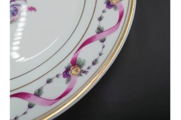 イタリア　Richard Ginori(リチャードジノリ)　インペロジュリエッタ　ピンクリボンと小花柄が可憐なトリオ4客セット　(R-085304)