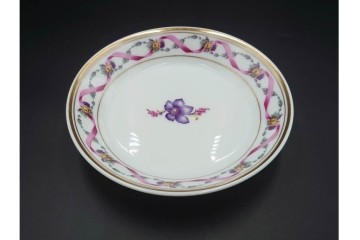 イタリア　Richard Ginori(リチャードジノリ)　インペロジュリエッタ　ピンクリボンと小花柄が可憐なトリオ4客セット　(R-085304)