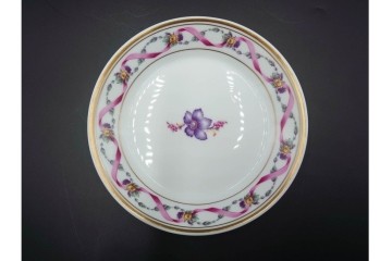 イタリア　Richard Ginori(リチャードジノリ)　インペロジュリエッタ　ピンクリボンと小花柄が可憐なトリオ4客セット　(R-085304)