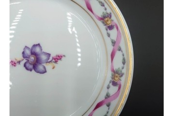 イタリア　Richard Ginori(リチャードジノリ)　インペロジュリエッタ　ピンクリボンと小花柄が可憐なトリオ4客セット　(R-085304)