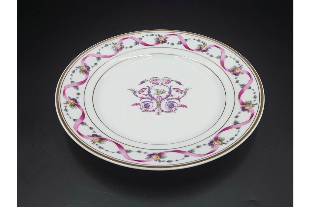 イタリア　Richard Ginori(リチャードジノリ)　インペロジュリエッタ　ピンクリボンと小花柄が可憐なトリオ4客セット　(R-085304)