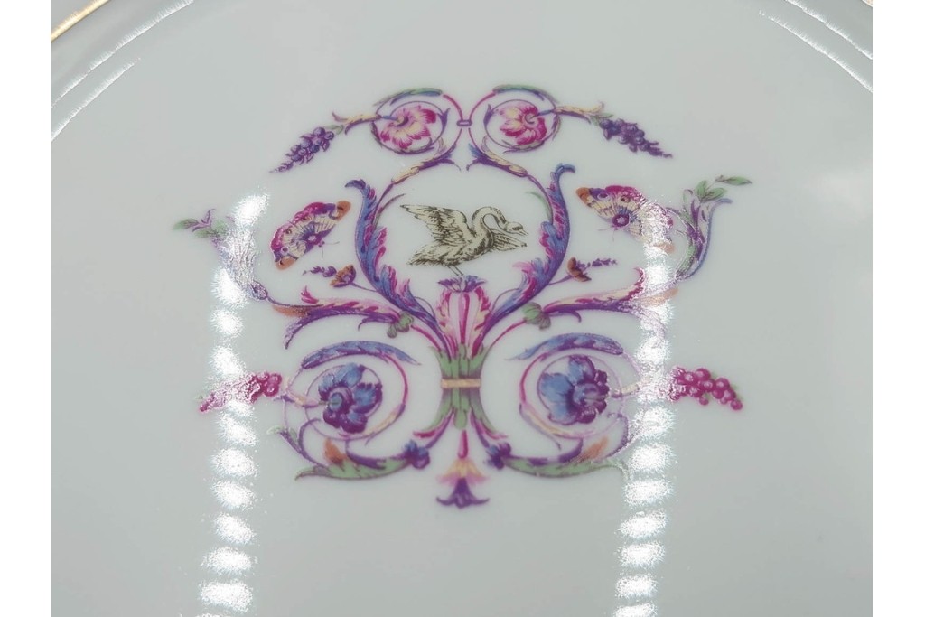 イタリア　Richard Ginori(リチャードジノリ)　インペロジュリエッタ　ピンクリボンと小花柄が可憐なトリオ4客セット　(R-085304)