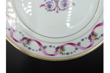 イタリア　Richard Ginori(リチャードジノリ)　インペロジュリエッタ　ピンクリボンと小花柄が可憐なトリオ4客セット　(R-085304)