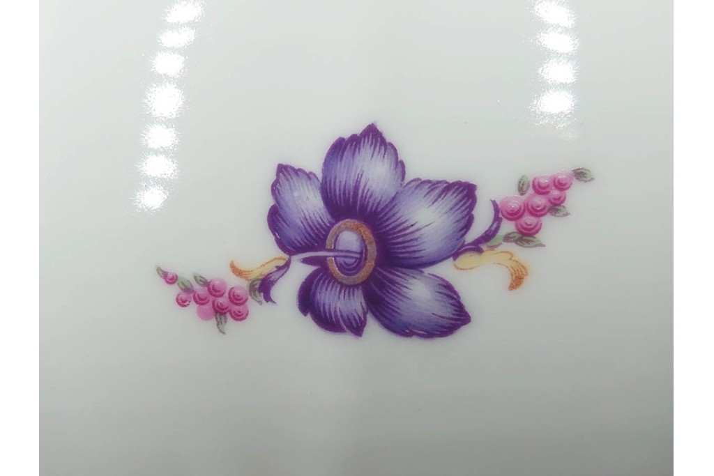 イタリア　Richard Ginori(リチャードジノリ)　インペロジュリエッタ　ピンクリボンと小花柄が可憐なトリオ3客セット　(R-085305)