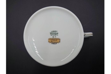 イタリア　Richard Ginori(リチャードジノリ)　インペロジュリエッタ　ピンクリボンと小花柄が可憐なトリオ3客セット　(R-085305)