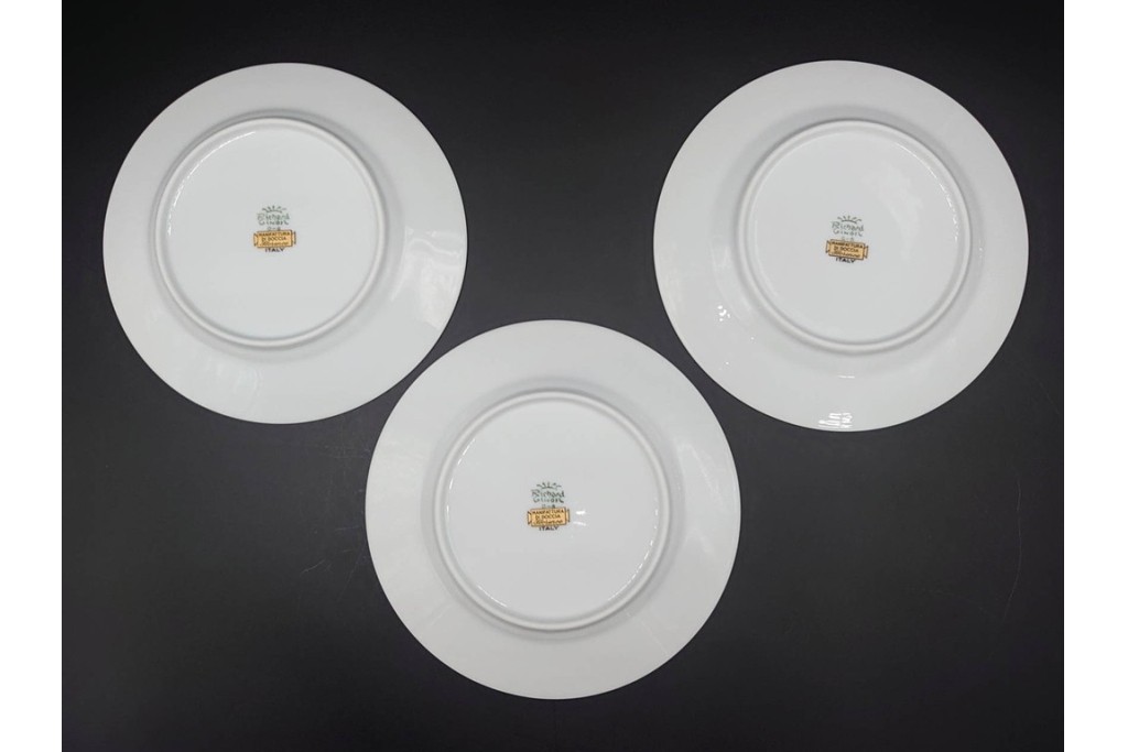 イタリア　Richard Ginori(リチャードジノリ)　インペロジュリエッタ　ピンクリボンと小花柄が可憐なトリオ3客セット　(R-085305)