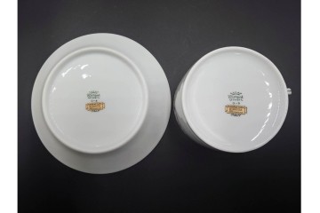 イタリア　Richard Ginori(リチャードジノリ)　インペロジュリエッタ　ピンクリボンと小花柄が可憐なトリオ3客セット　(R-085305)