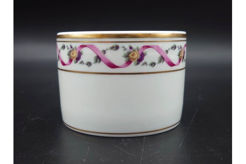 イタリア　Richard Ginori(リチャードジノリ)　インペロジュリエッタ　ピンクリボンと小花柄が可憐なトリオ3客セット　(R-085305)