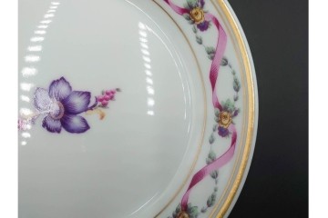 イタリア　Richard Ginori(リチャードジノリ)　インペロジュリエッタ　ピンクリボンと小花柄が可憐なトリオ3客セット　(R-085305)