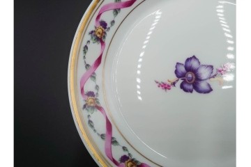 イタリア　Richard Ginori(リチャードジノリ)　インペロジュリエッタ　ピンクリボンと小花柄が可憐なトリオ3客セット　(R-085305)