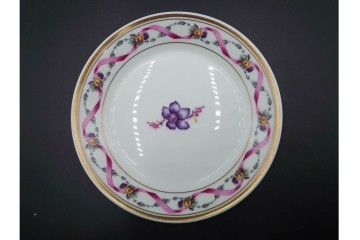 イタリア　Richard Ginori(リチャードジノリ)　インペロジュリエッタ　ピンクリボンと小花柄が可憐なトリオ3客セット　(R-085305)