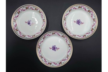 イタリア　Richard Ginori(リチャードジノリ)　インペロジュリエッタ　ピンクリボンと小花柄が可憐なトリオ3客セット　(R-085305)