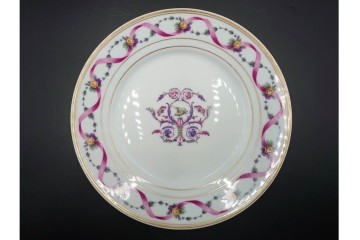 イタリア　Richard Ginori(リチャードジノリ)　インペロジュリエッタ　ピンクリボンと小花柄が可憐なトリオ3客セット　(R-085305)