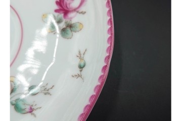 イタリア　Richard Ginori(リチャードジノリ)　アンティックローズ　可憐なバラが散りばめられたトリオ3客セット　(R-085306)