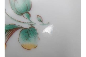 イタリア　Richard Ginori(リチャードジノリ)　アンティックローズ　可憐なバラが散りばめられたトリオ3客セット　(R-085306)