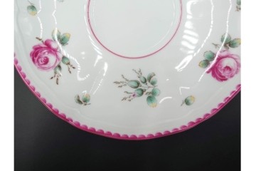 イタリア　Richard Ginori(リチャードジノリ)　アンティックローズ　可憐なバラが散りばめられたトリオ3客セット　(R-085306)