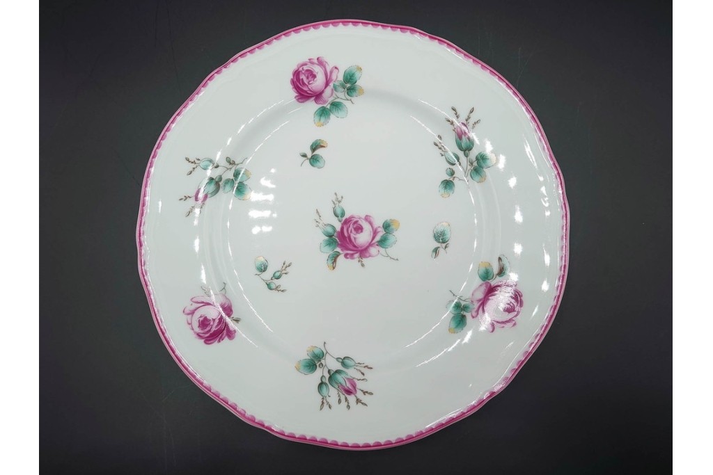 イタリア　Richard Ginori(リチャードジノリ)　アンティックローズ　可憐なバラが散りばめられたトリオ3客セット　(R-085306)