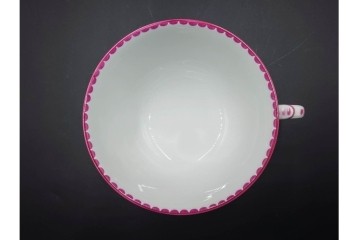 イタリア　Richard Ginori(リチャードジノリ)　アンティックローズ　可憐なバラが散りばめられたトリオ4客セット　(R-085307)